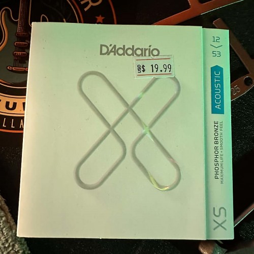 D'Addario XSABR1253 XS 80/20 Bronze Acoustic Guitar Strings - .012-.053 Light