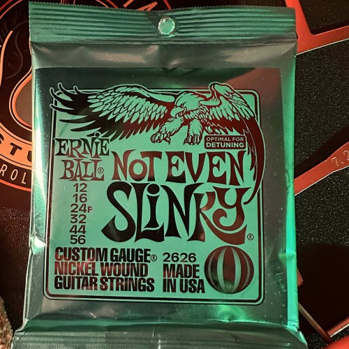 Ernie Ball 2626 Not Even Slinky Nickel Wound Drop Tuning Electric Guitar Strings (12 - 56) 2010s - Silver